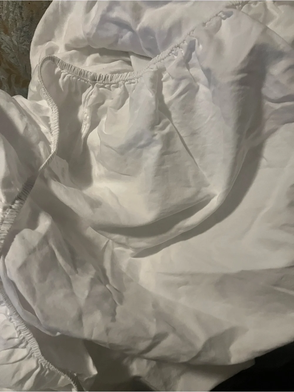 Bellino Fine Linen White Fitted Sheet with Elastic Edge